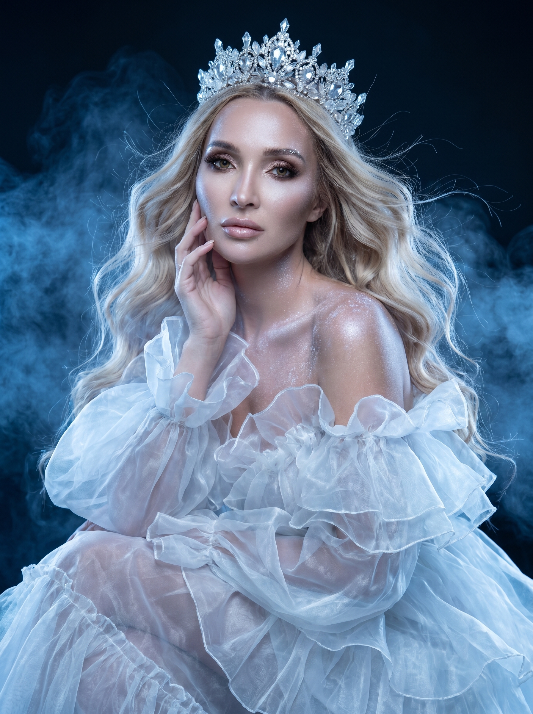 Нейрофотосессия: luxury ice queen, концептуальный портрет