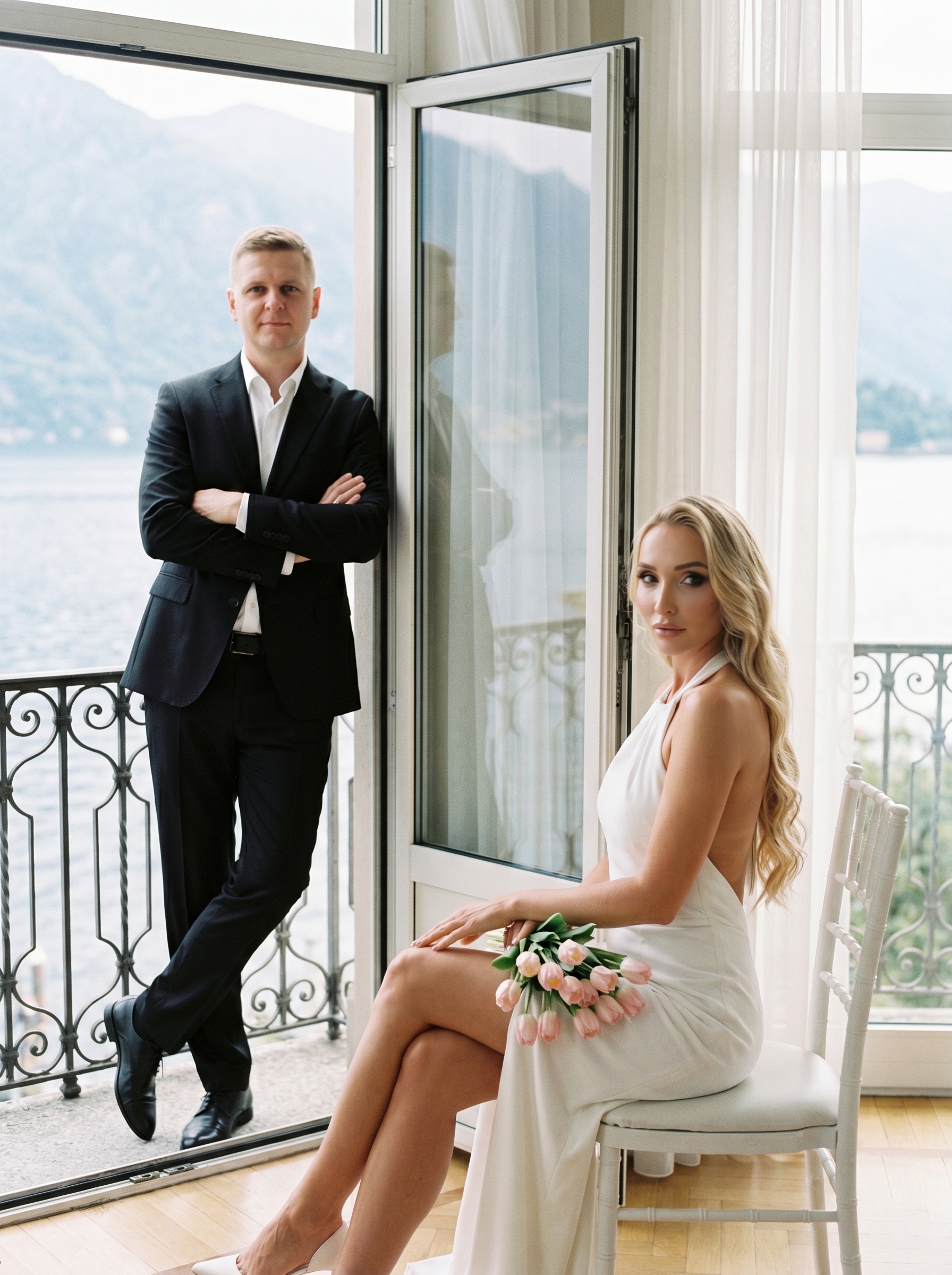 Нейрофотосессия: bridal editorial, пара у озера