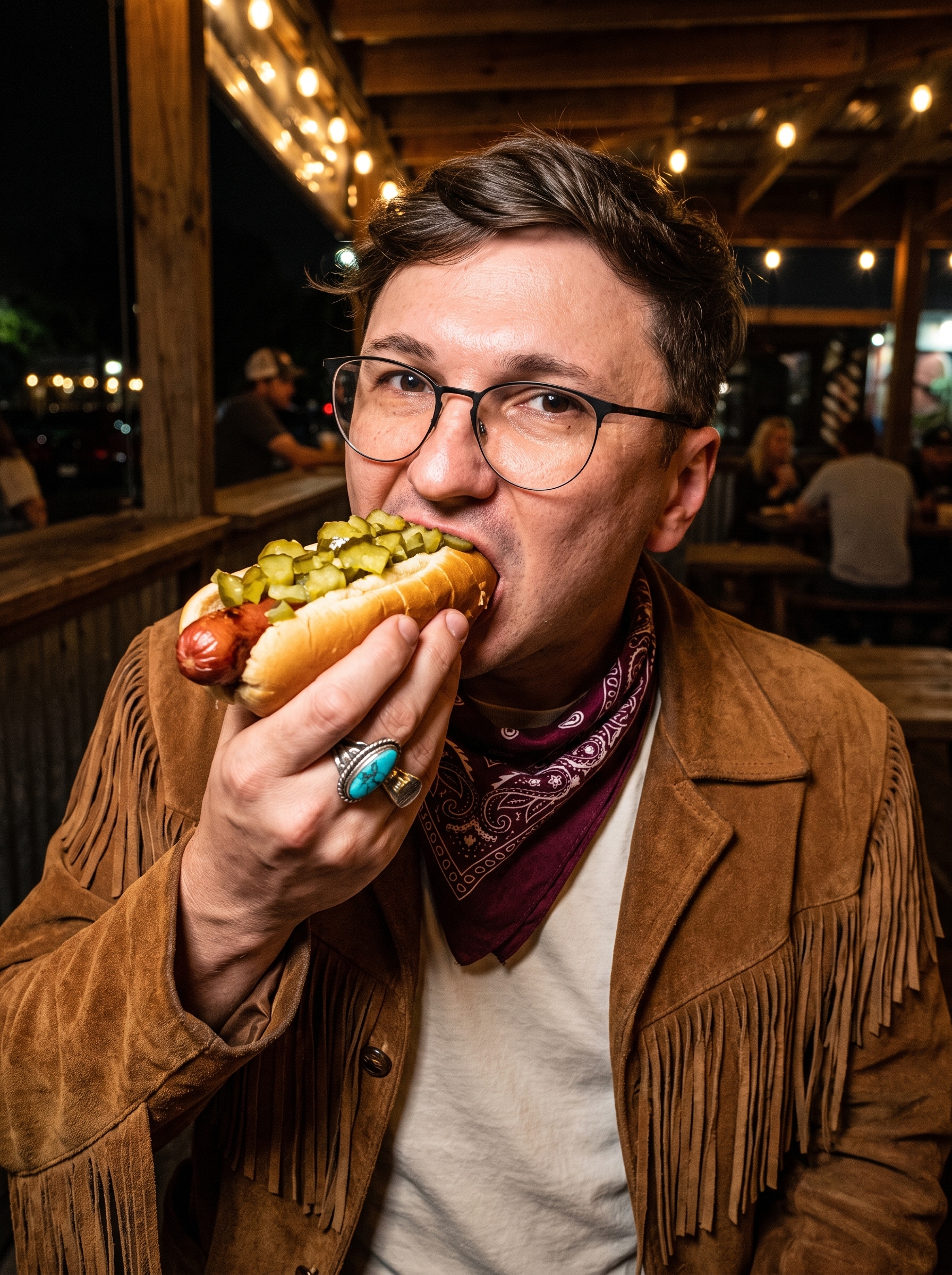 Нейрофотосессия: editorial в BBQ-баре с хот-догом