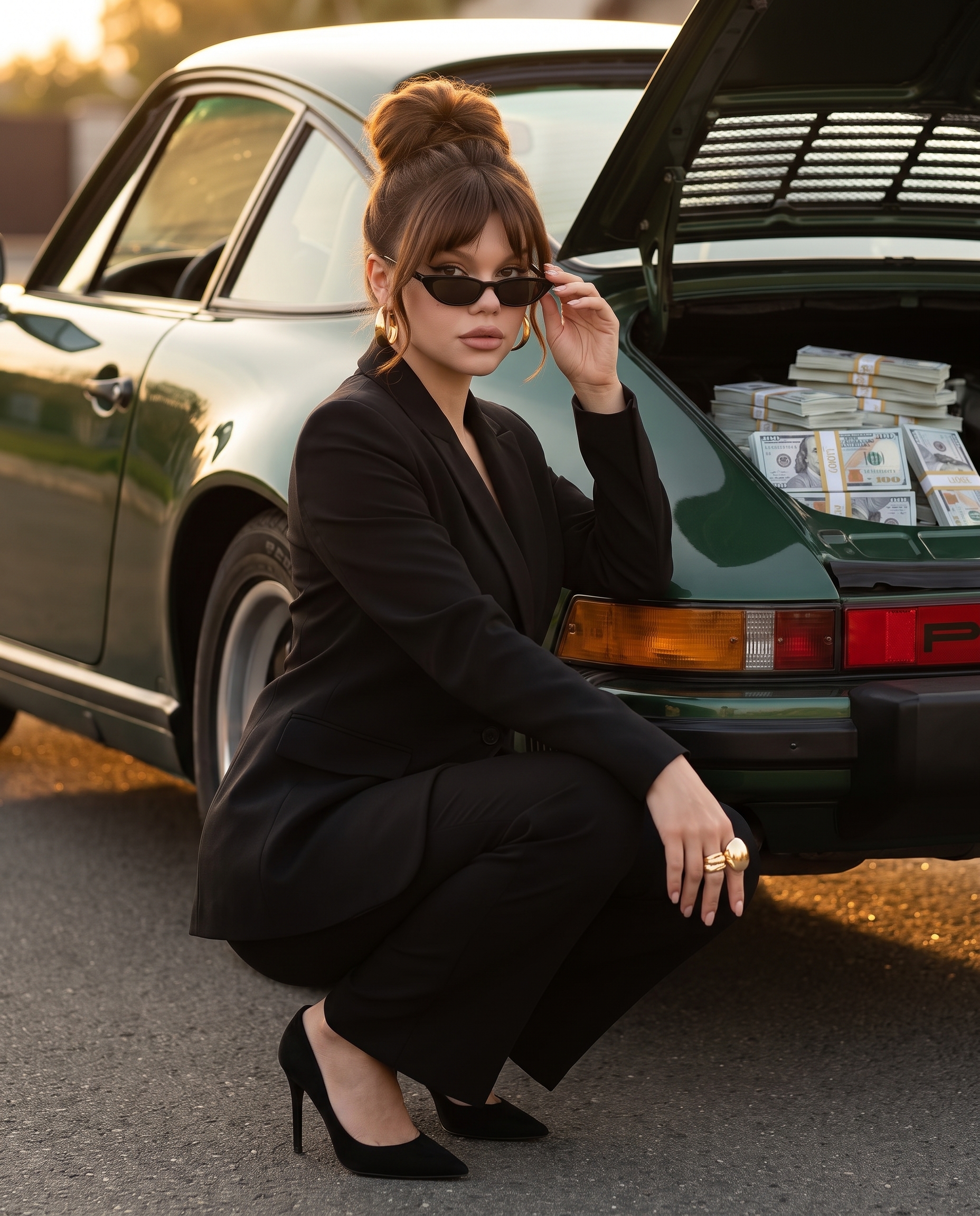 Нейрофотосессия: luxury editorial с винтажным авто