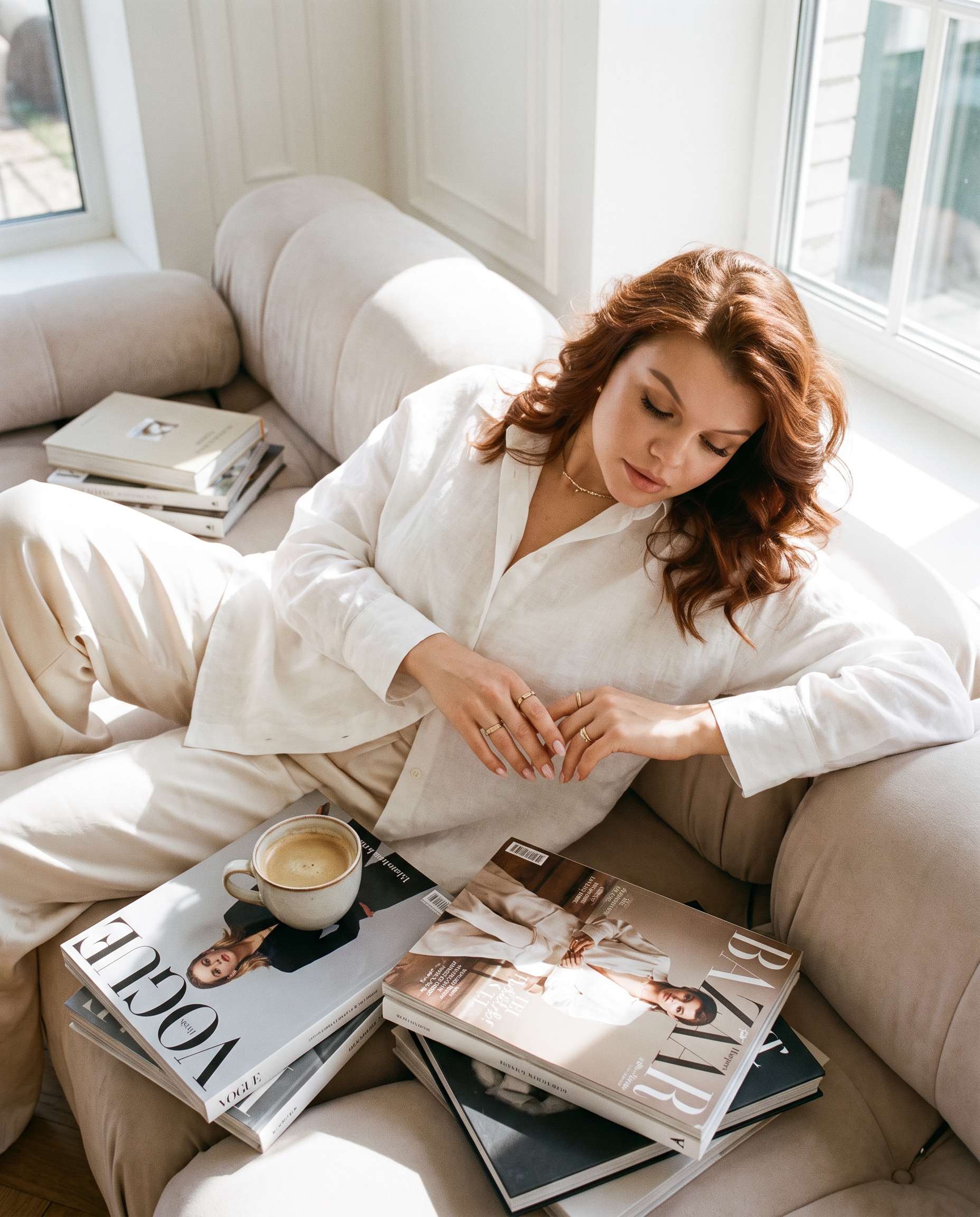 Нейрофотосессия: luxury lifestyle на дизайнерском диване