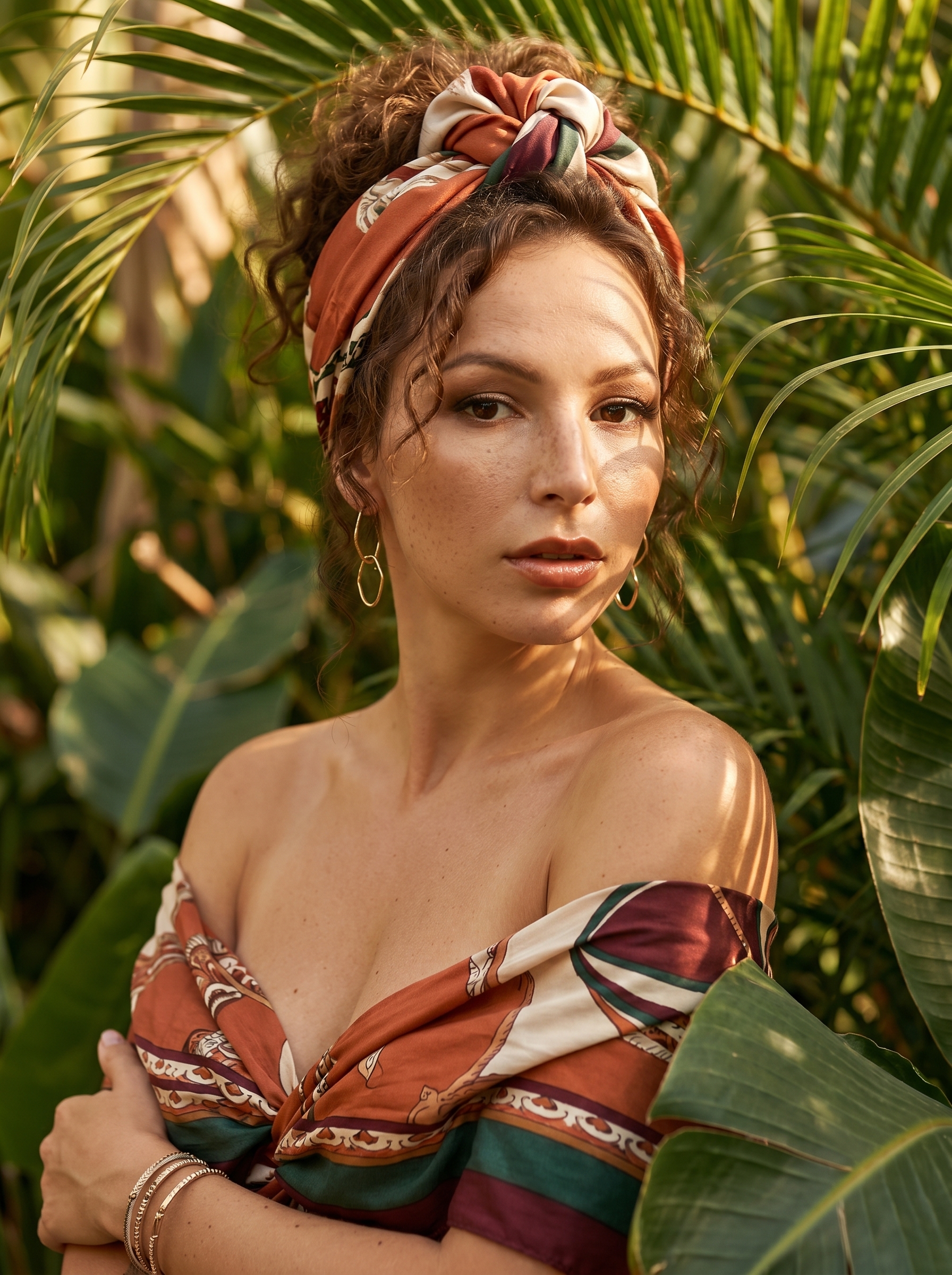 Нейрофотосессия: luxury editorial в тропическом стиле