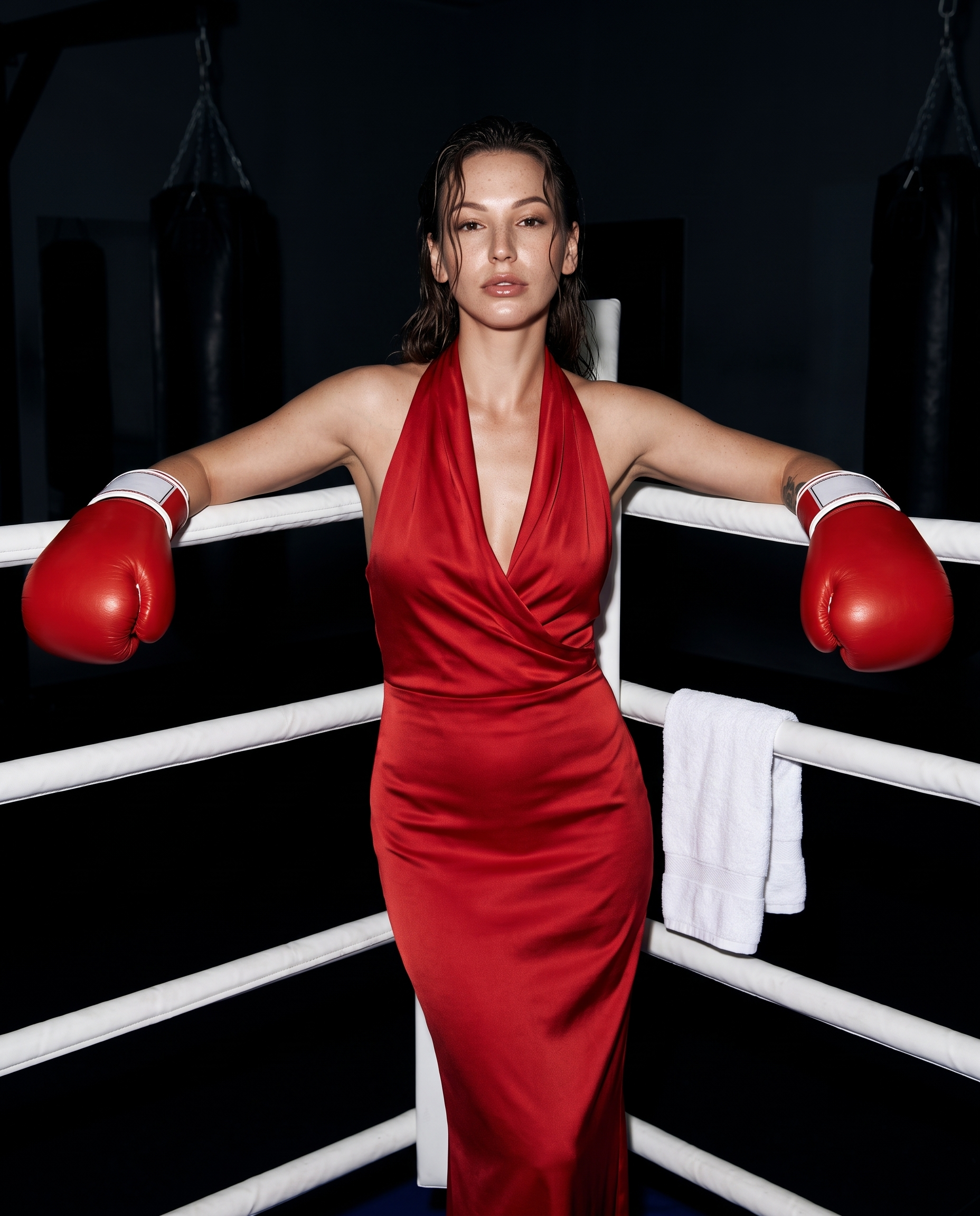 Нейрофотосессия: luxury editorial в боксёрском ринге