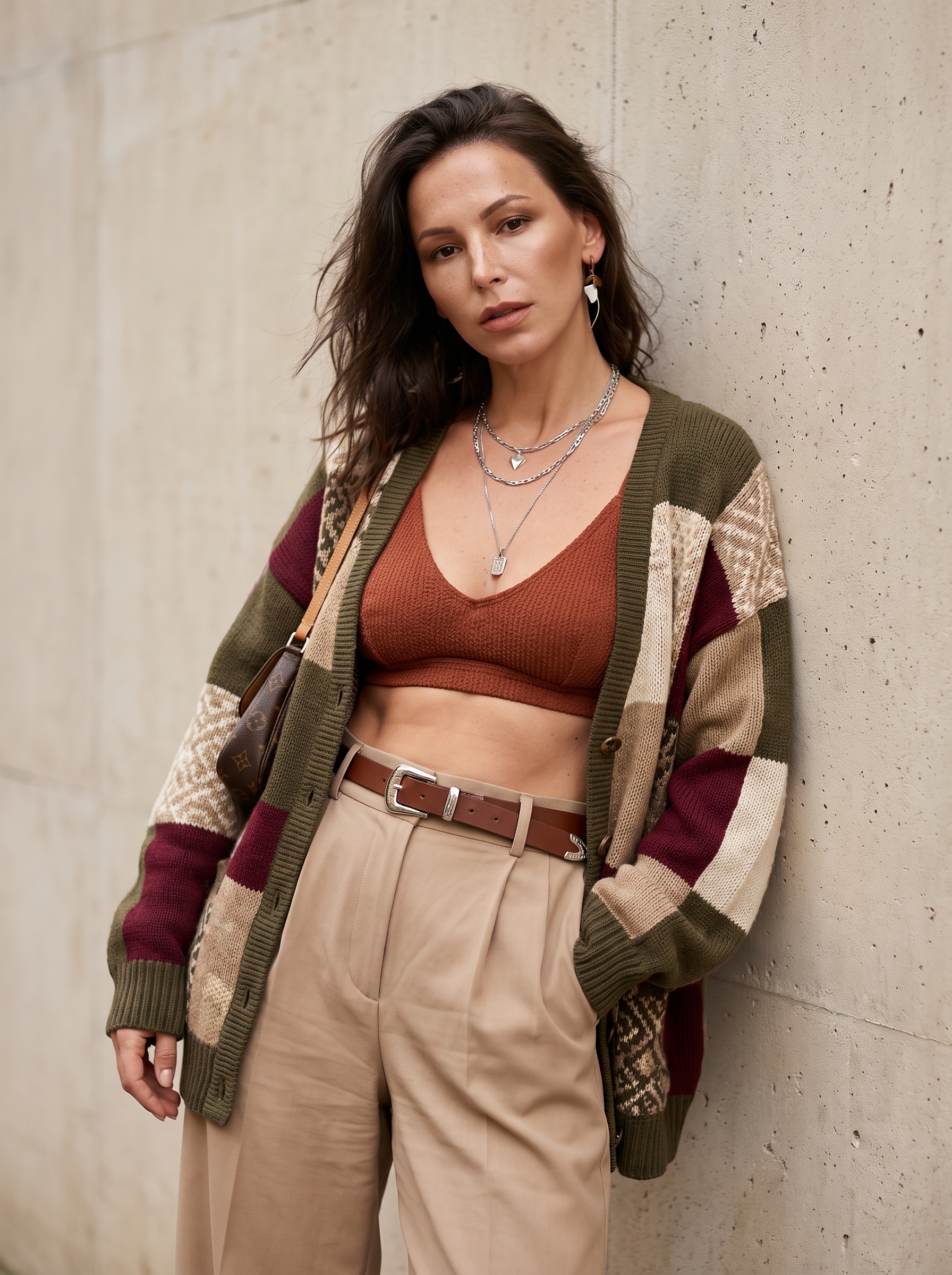 ИИ фото: стильный editorial-портрет в стиле boho luxury