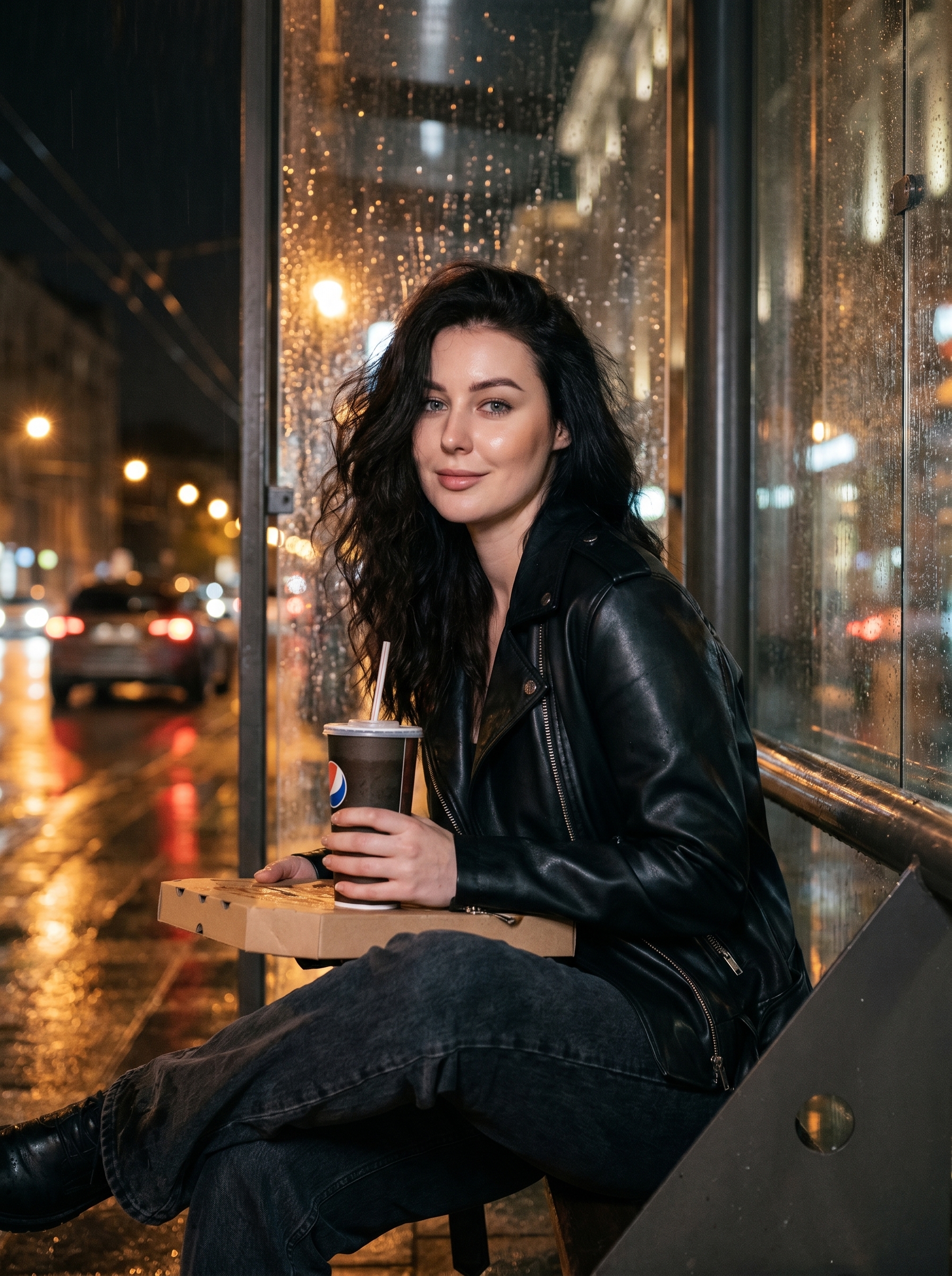 Нейрофотосессия: fashion editorial в ночном дожде
